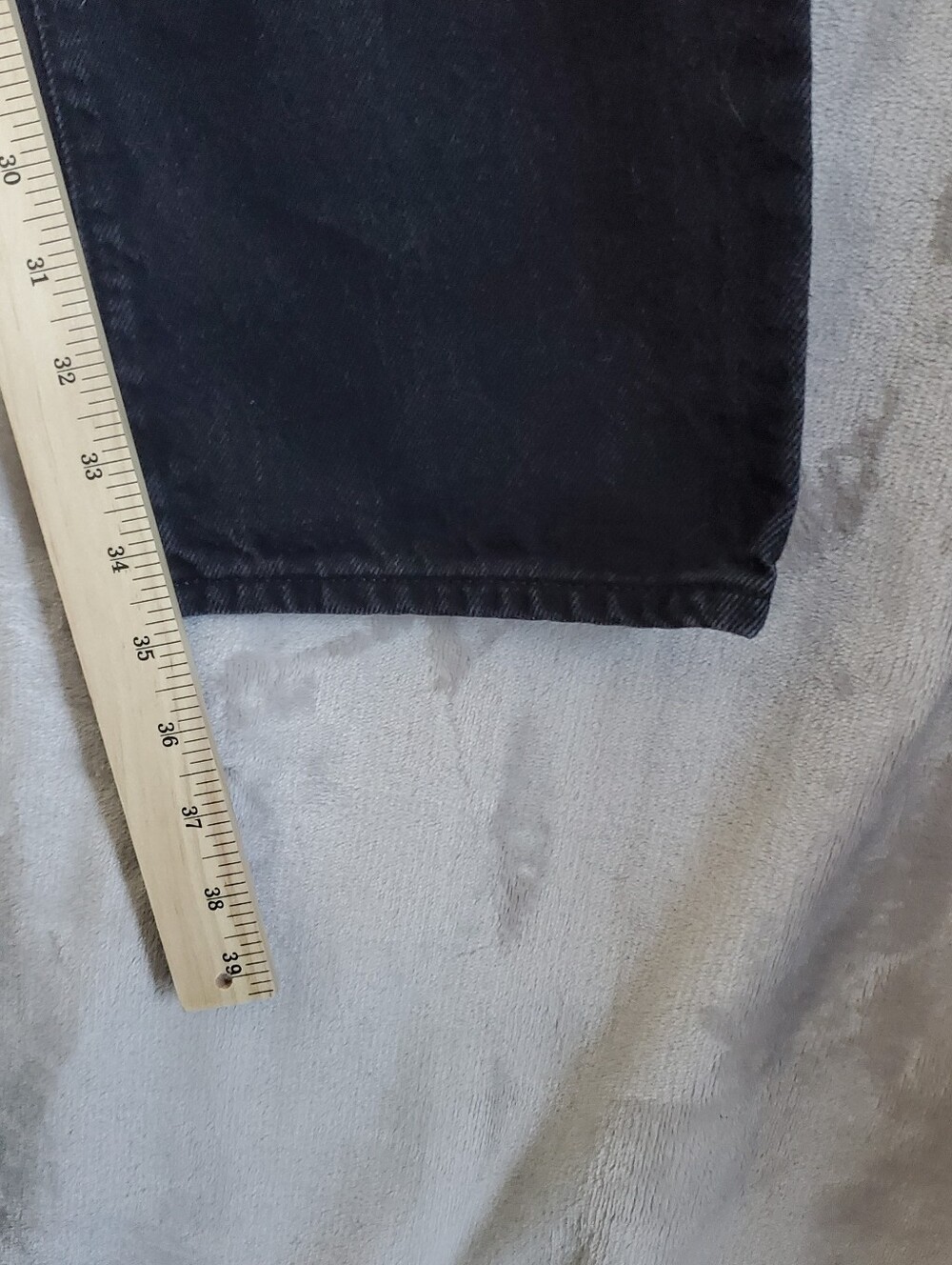 J.Crew Jeans Mens 34x36 Black Classic Straight Leg Dark Wash Denim 100% Cotton - Picture 14 of 15